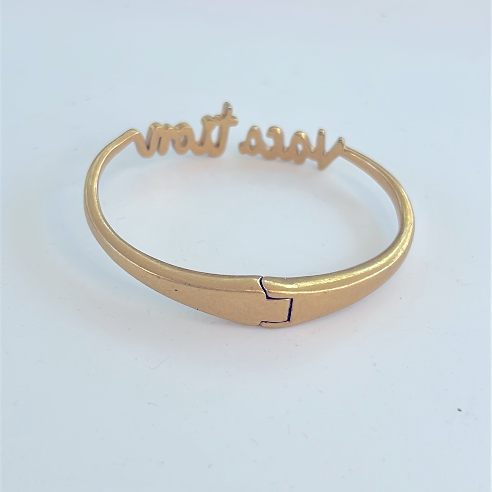 Madewell Gold 'Vacation' Hinge Cuff Bracelet - Picture 2 of 4